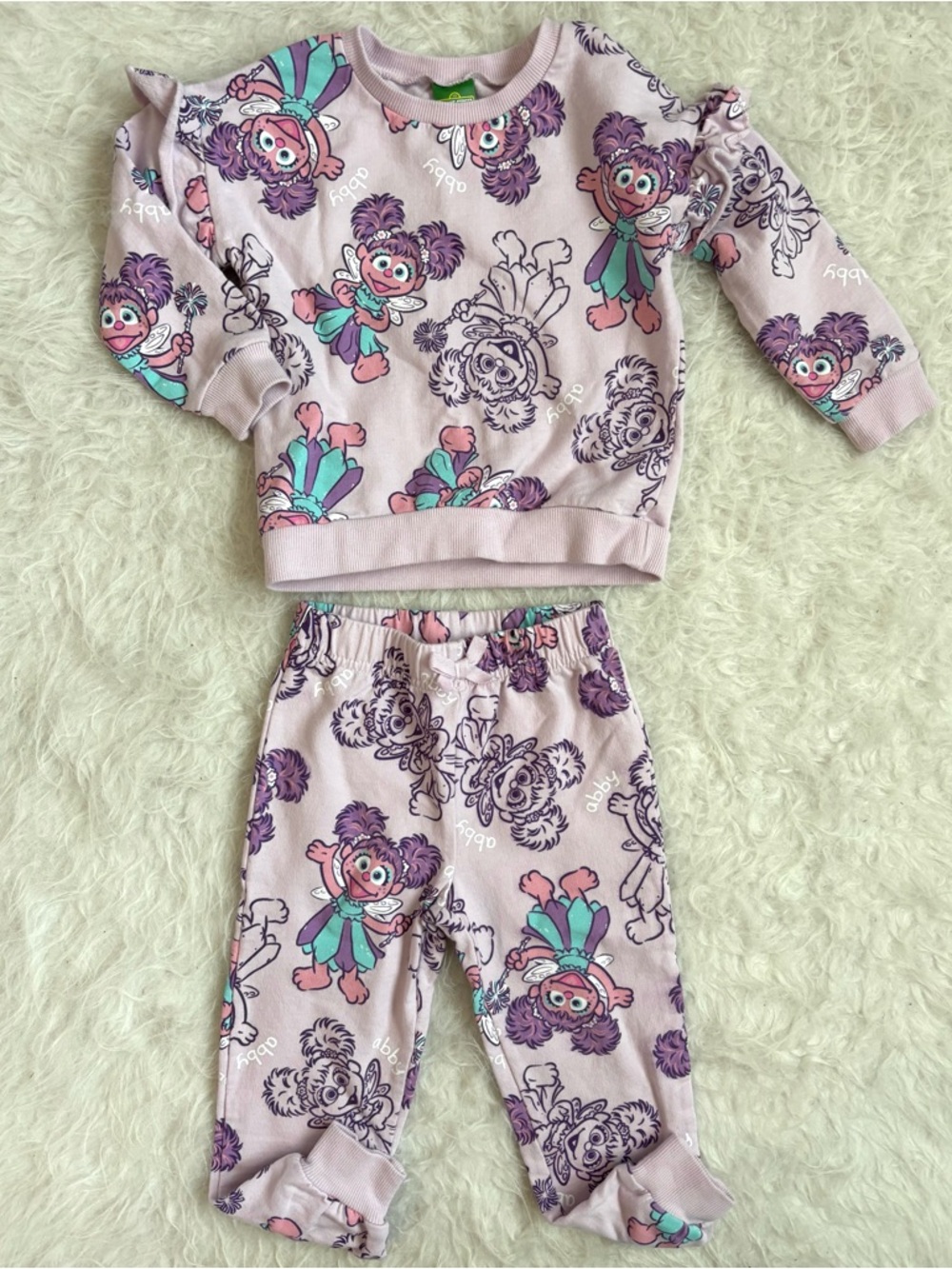 Sesame Street Purple & Teal Abby Cadabby Cozy Sweatshirt & Jogger Set